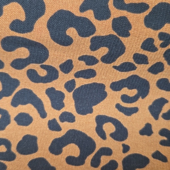 Cheetah Print Wide Leg Palazzo Pants Tie Waist Pockets Size Small - Picture 11 of 13